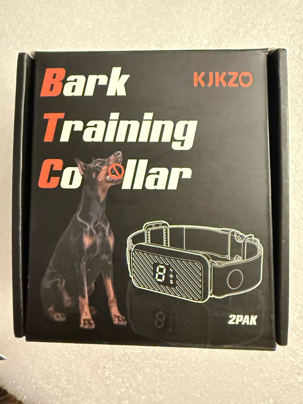 NWT KJKZO Smart Bark Training Collar 2-Pack  TC-007 Brand New (Sealed)
